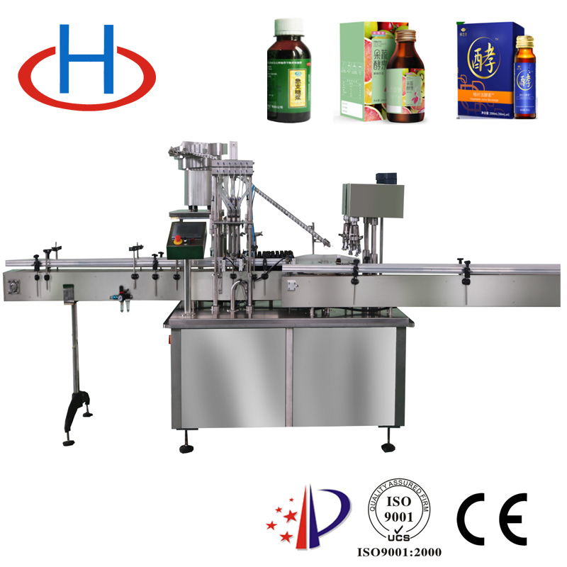Automatic Oral Liquid Glass Pet Small Bottle Liquid Equipment Filler Syrup Filling Machine Price Cap Press Screw Capping and Labeling Production Line Machine