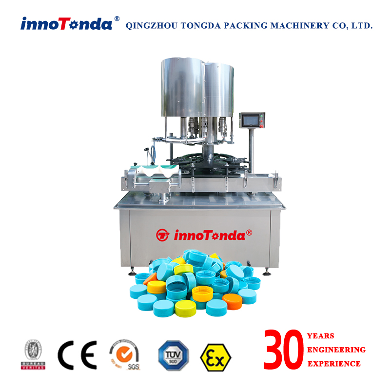 Fully Automatic Glass Bottle Plastic Bottle and Can Seamer Wine Corking Machine Beverage Screw Capping Machine Automatic Cap Presser Plastic Bottle Screw Capper