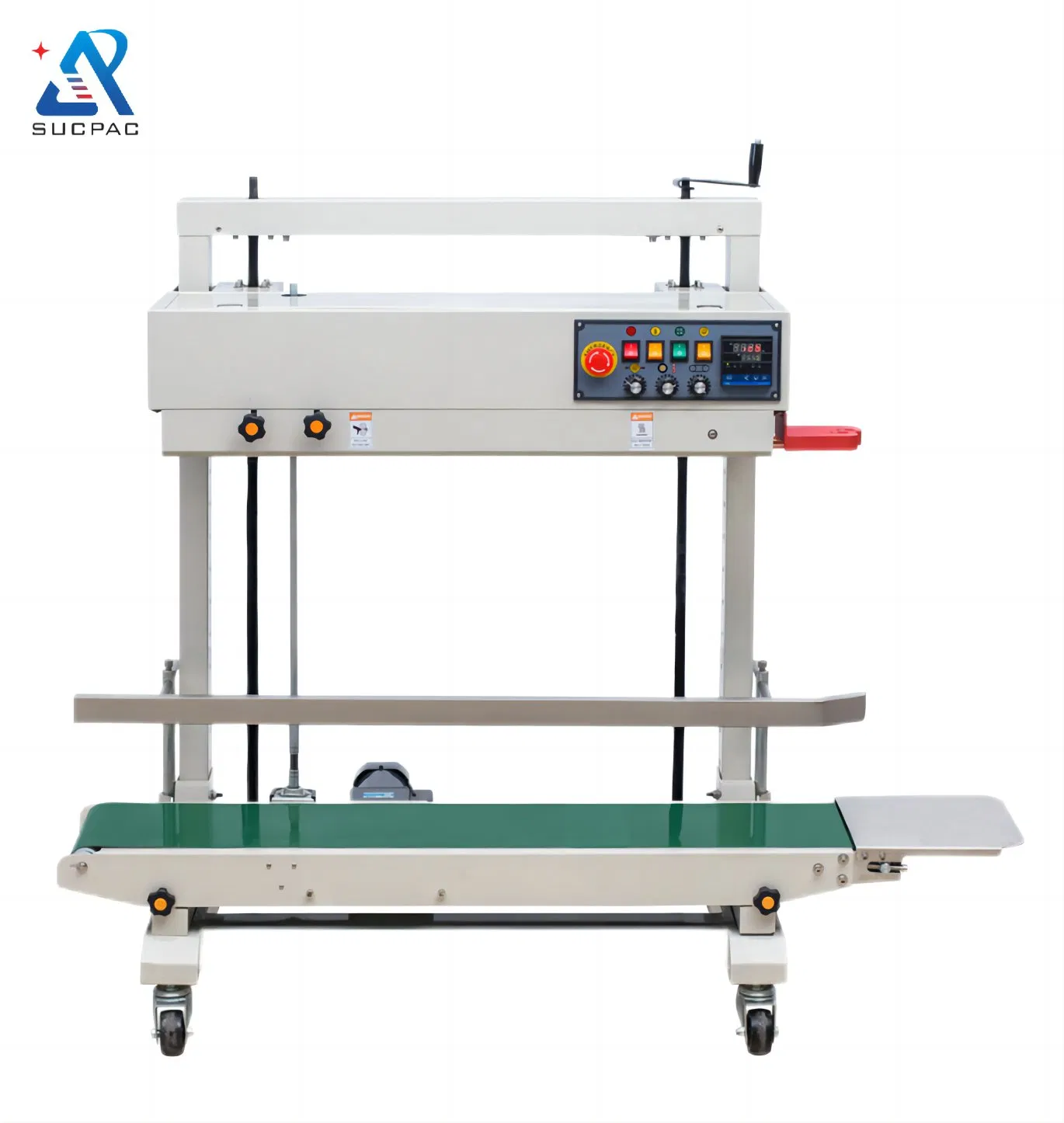 Food Pouch Heat Continuous Band Sealer Packing Plastic Bag Sealing Machine