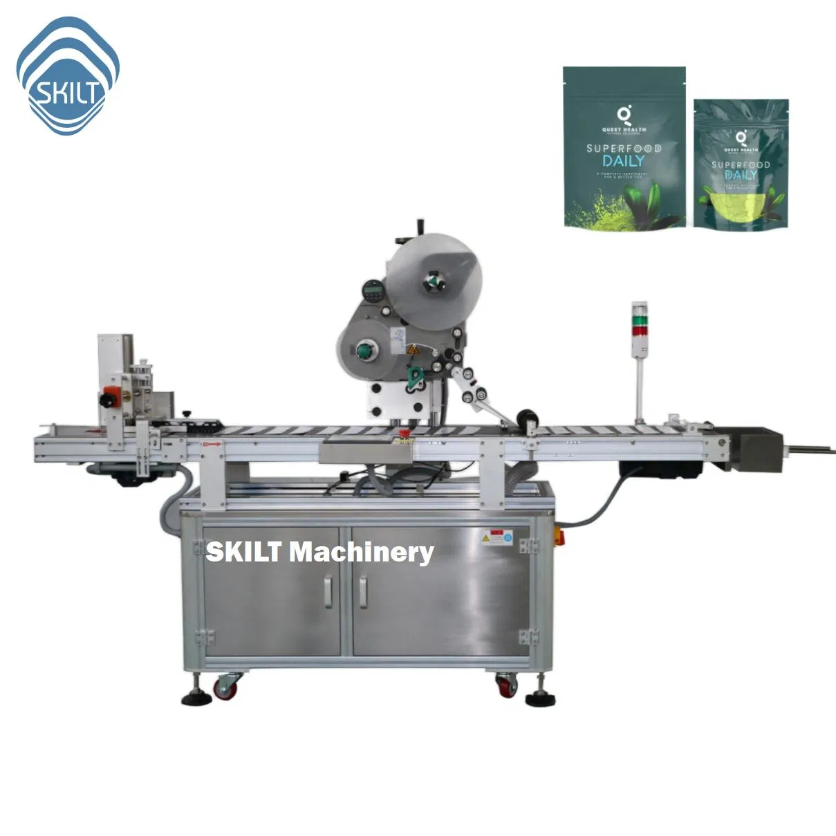 Professional Pouch Labeler and Bag Paging Label Applicator System