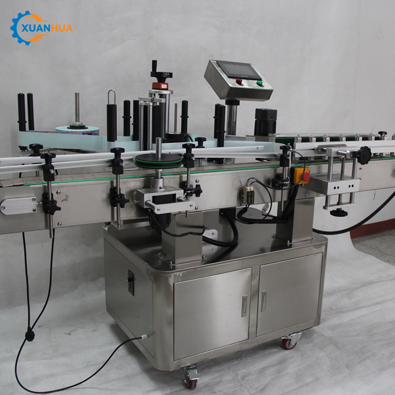 Automatic Double Sided Front Back Beer Juice Round Water Bottle Labeling Machine