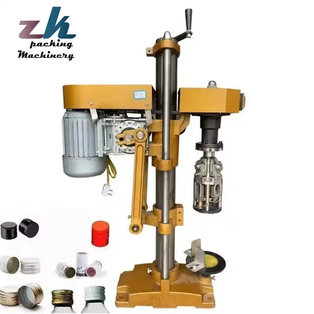 Small Manual Cheap Semi Automatic Plastic Glass Wine Bottle Screw Capping Sealing Machine for Metal Ropp Aluminum Cap