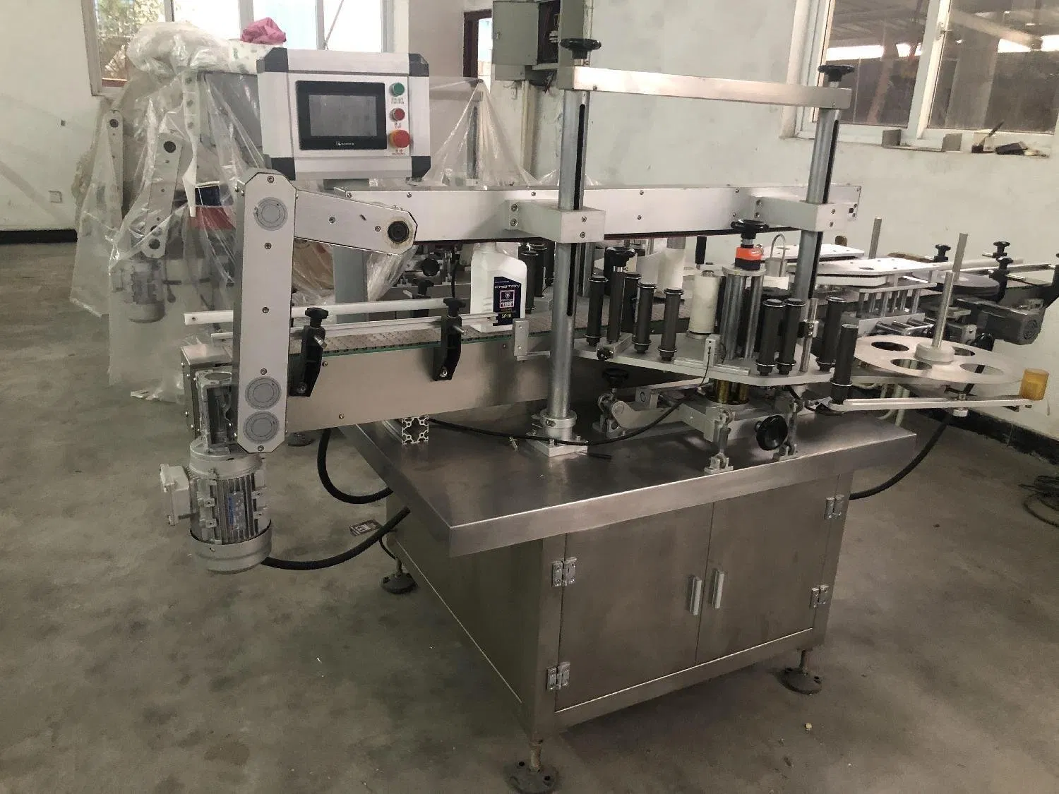 Automatic Double Side Sticker Labeling Machine Square Bottle Labeler Application Front and Back Side Labeling Machinery