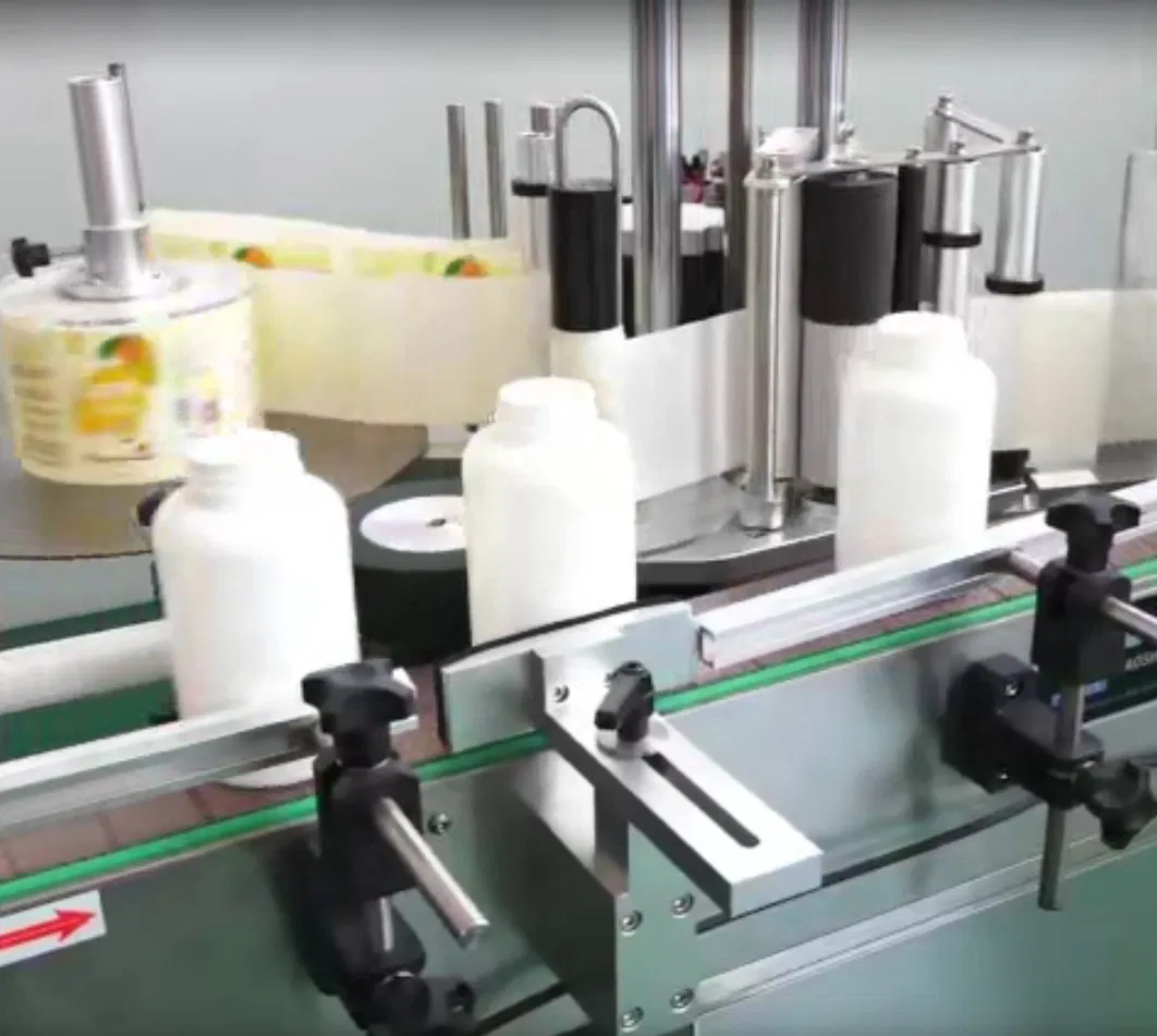 Industrial High Speed Automatic Cans Oval Square Bottle Vial Tube Bucket Jar Cup Barcode Labeling Machine for Wine Beverage Food Pharmaceutical Beer Honey