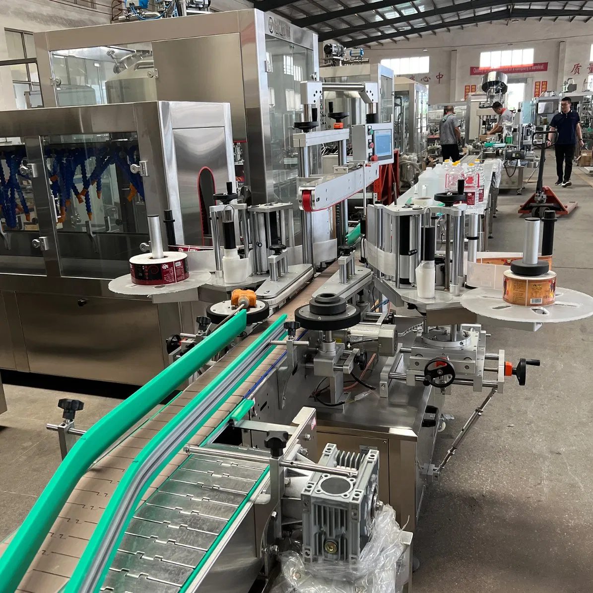 Double Sides Front and Back Labeling Machine for Cosmetic Flat Bottle Body Wash Bottle