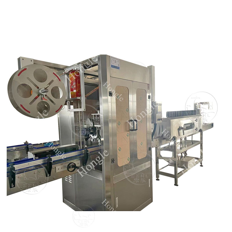 Automatic Steam Heat Shrink Tunnel Beverage Bottle Sleeve Labeling Machine