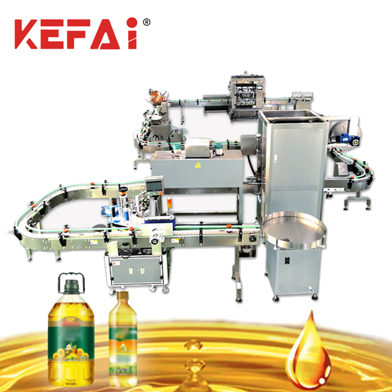 Kefai Automatic Liquid Pet Glass Bottle Dosing Juice Cream Paste Honey Wine Olive Engine Oil Sauce Bottling Filling Capping Sealing Labeling Machine Price