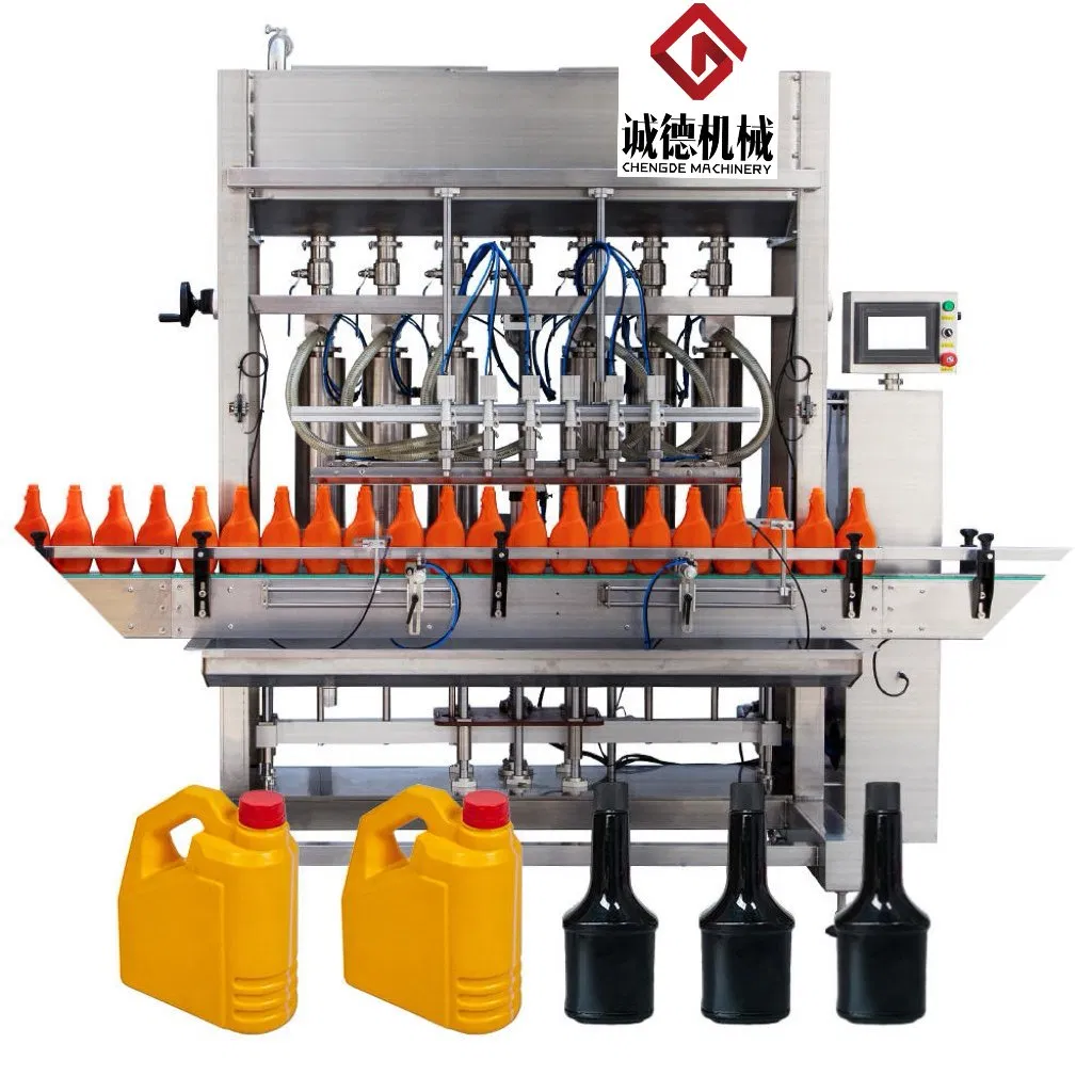 Fully Automatic Linear Filler Four Six Head Piston Paste Detergent Liquid Filling Machine for Laundry Lotion Cream Bottle