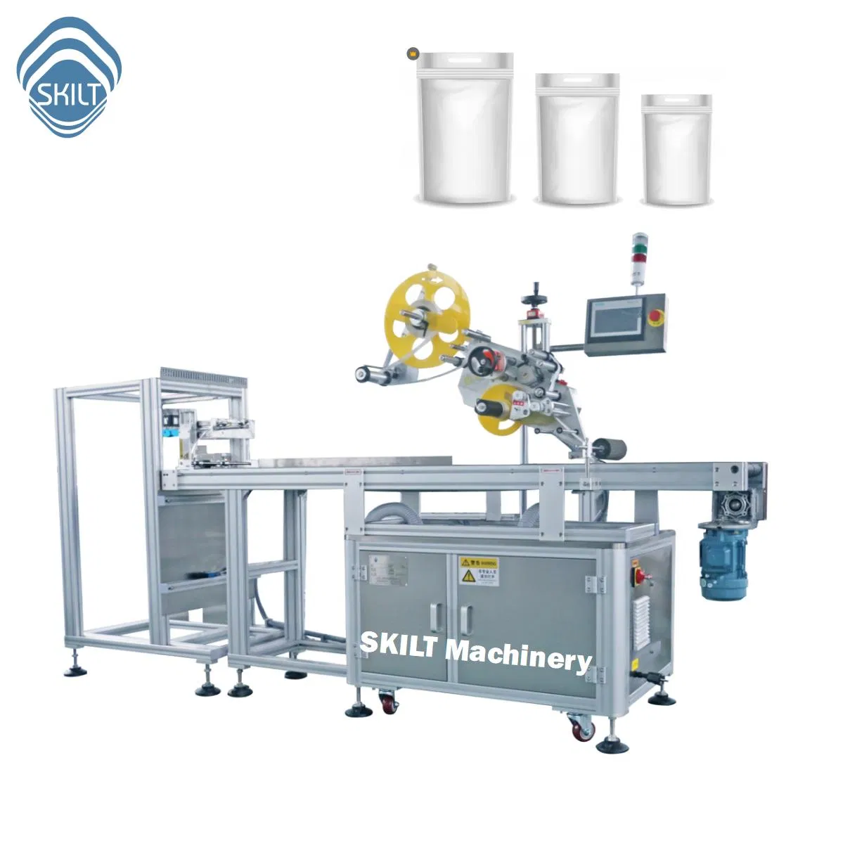 Professional Pouch Labeler and Bag Paging Label Applicator System