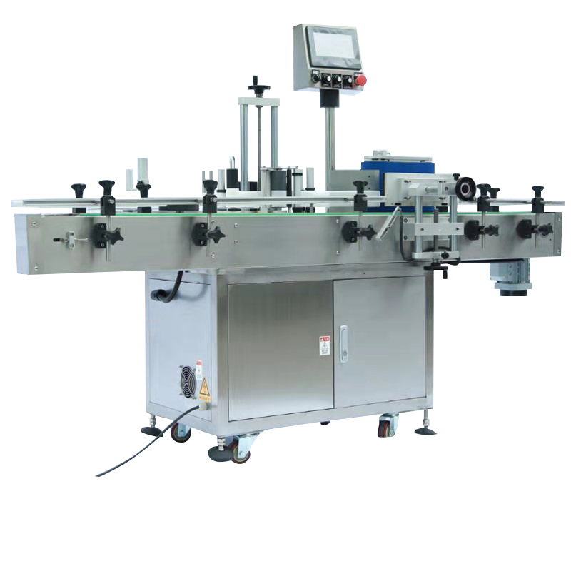 Automatic Wine Bottle Three Sides Front Back and Neck Paste Labeling Machine