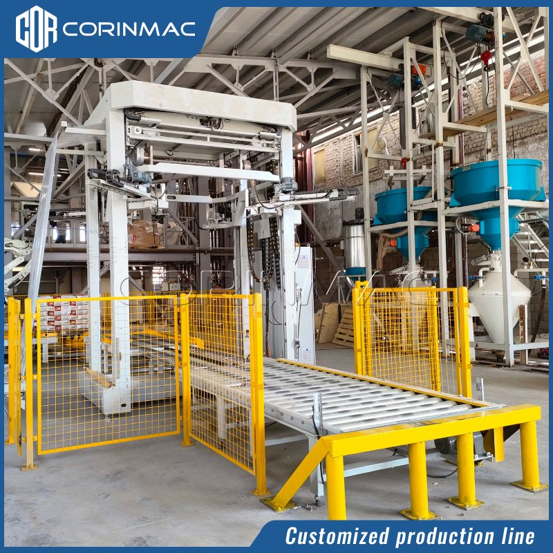 Fully Automated Dry Mortar Weighing Filling Machine Automatic Valve Bag Packer and Automatic Bagging Palletizing System