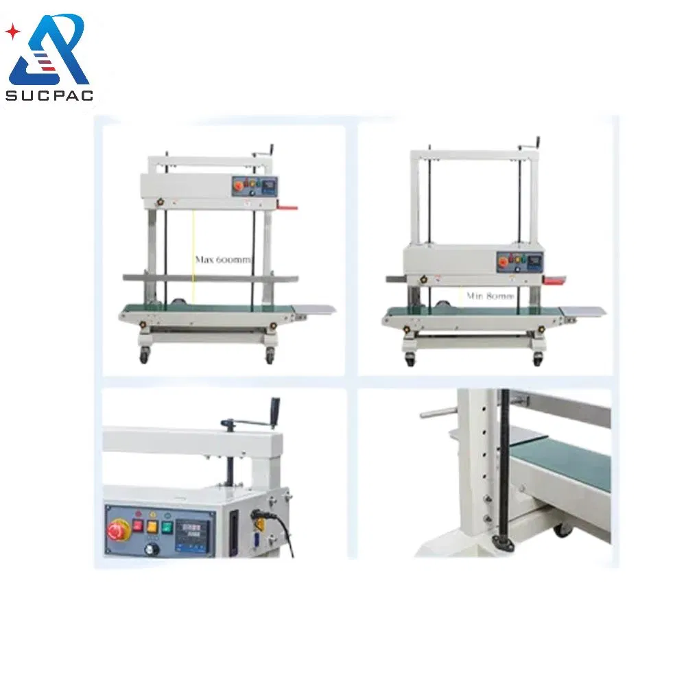 Food Pouch Heat Continuous Band Sealer Packing Plastic Bag Sealing Machine