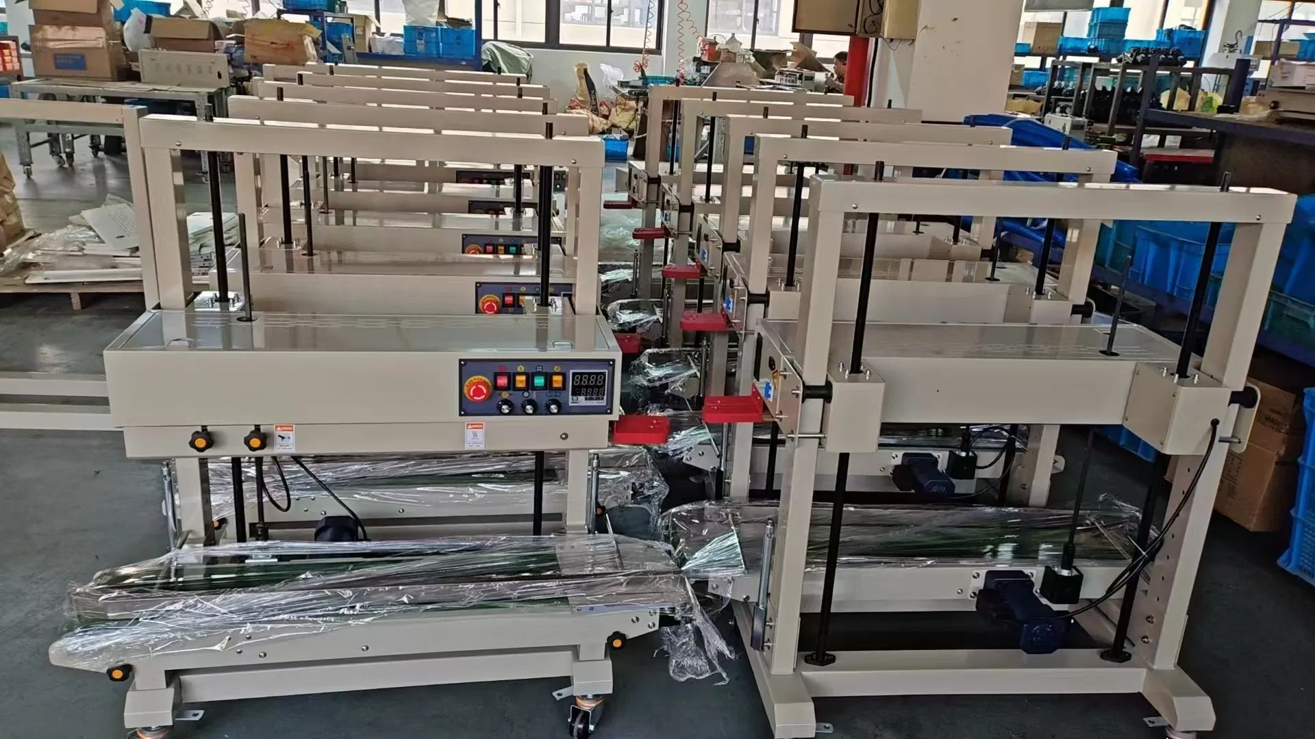 Automatic Continuous Band Sealer for Plastic and Aluminum Bags Versatile Heat Sealing Machine for Food and PE Bags Industrial Vertical Sealing Machine for Plast