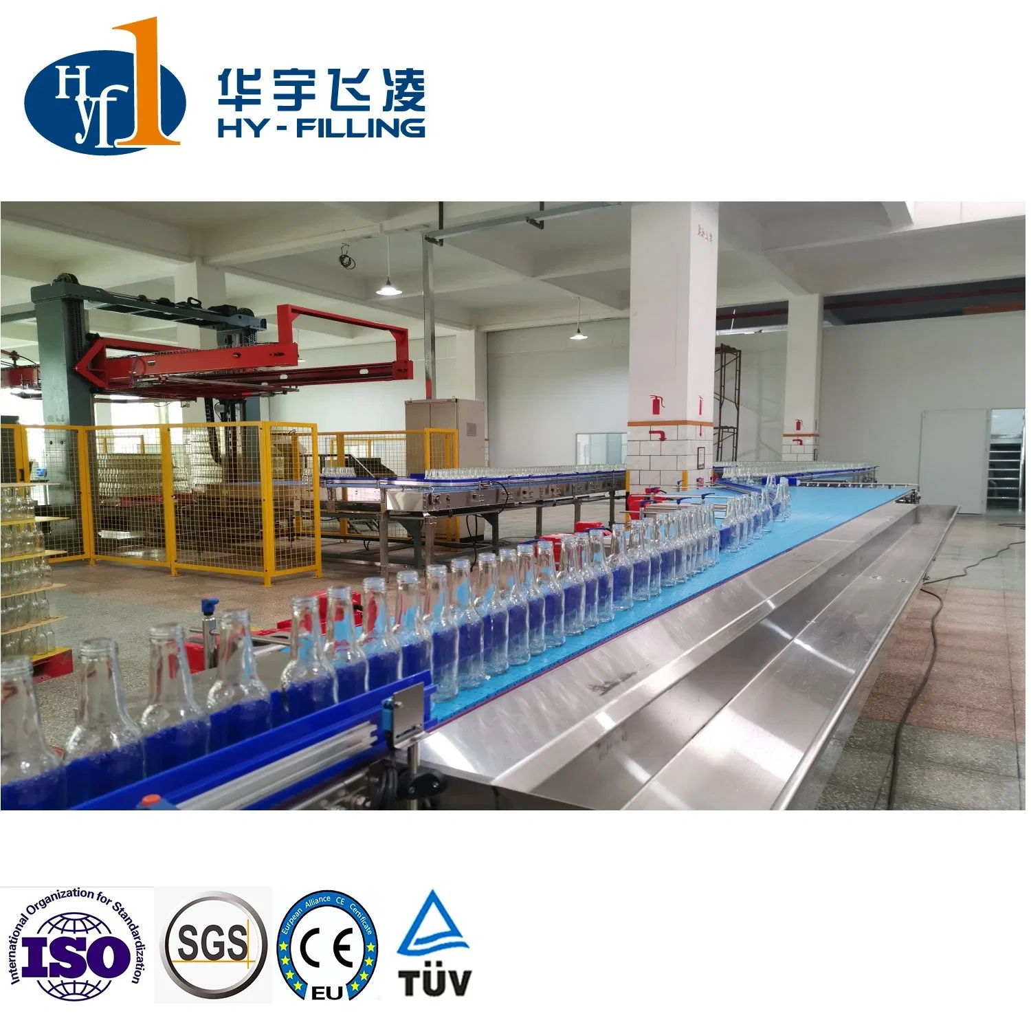 Multi-Head Single-Room Feeding Carbonated Drink Production Line Glass Bottle Filling Machine