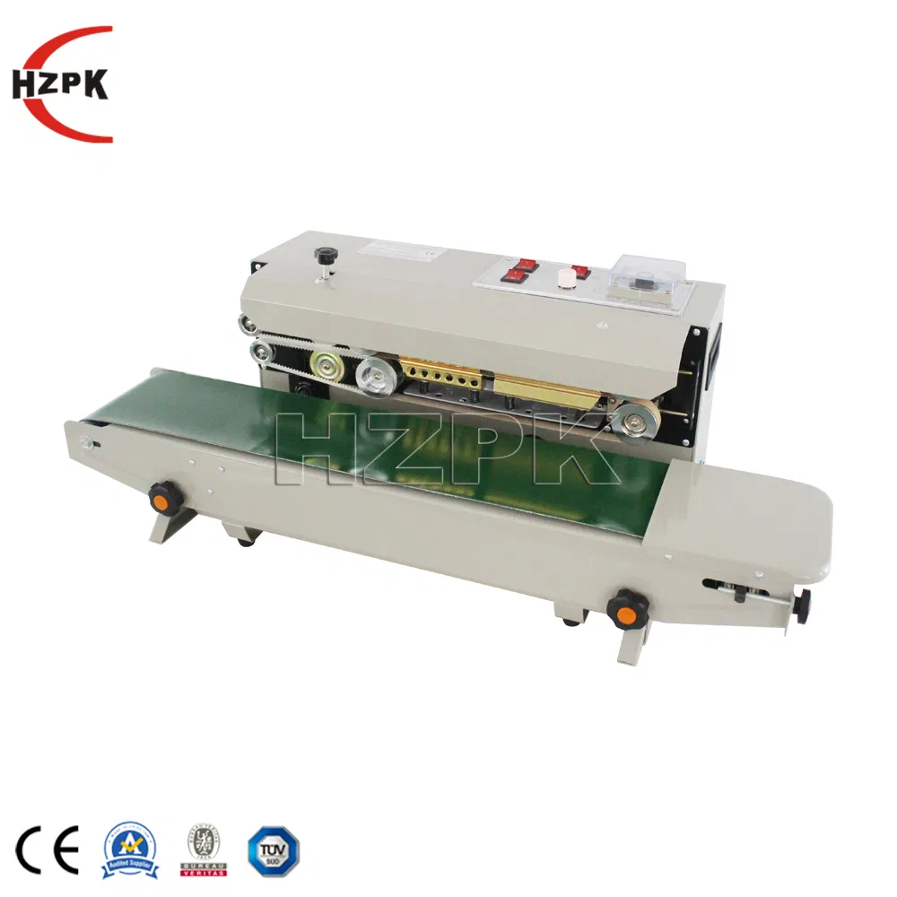 Hzpk Low Price Auto Continuous Band Sealing Machine Fr 900