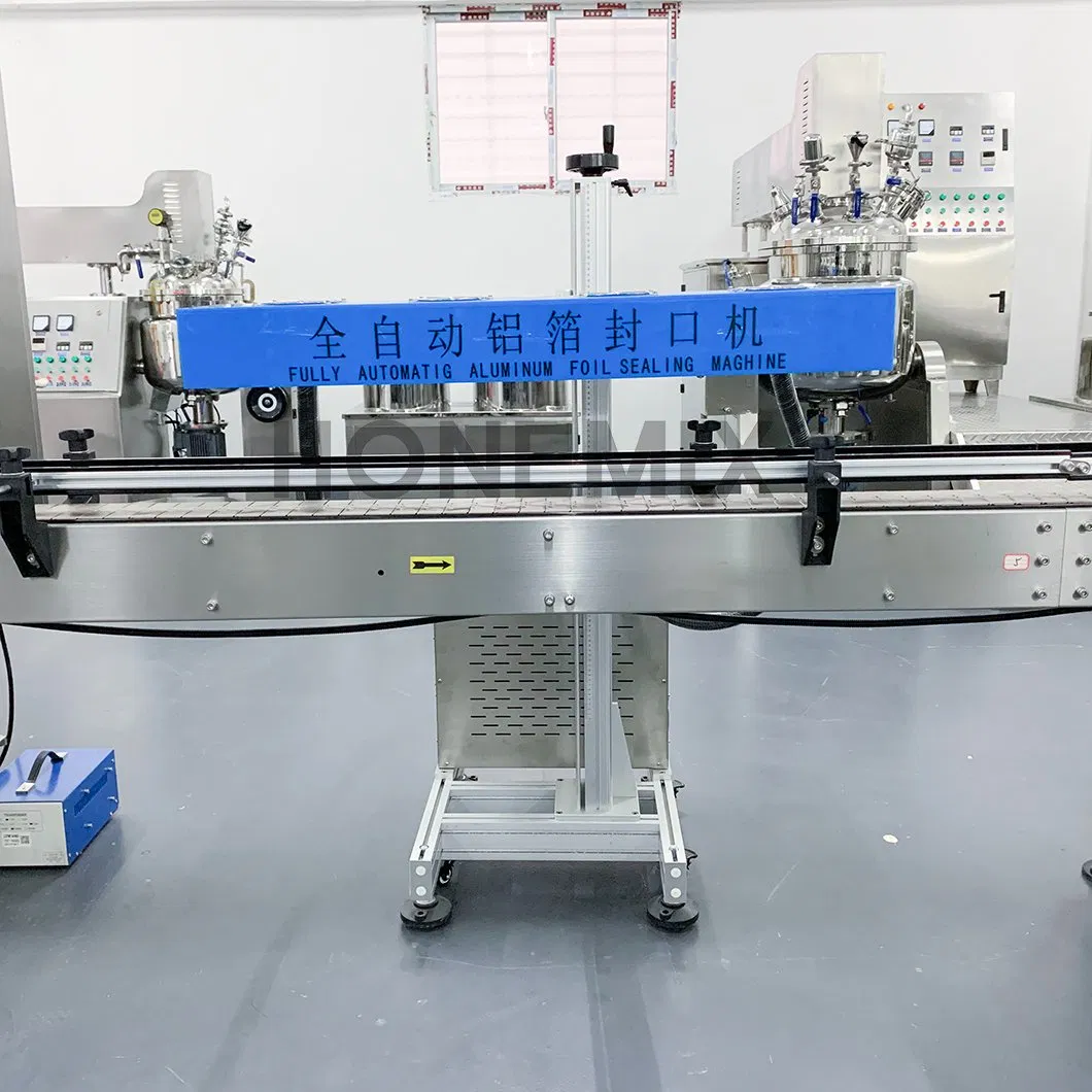 Honemix Continuous Vertical Electromagnetic Induction Sealer Machine Continuous Band Sealing Aluminum Foil Seal Packaging Machine for Plastic Glass Bottle 220V