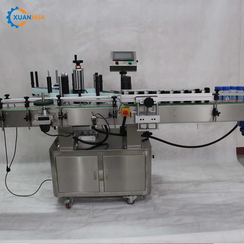 Automatic Double Sided Front Back Beer Juice Round Water Bottle Labeling Machine
