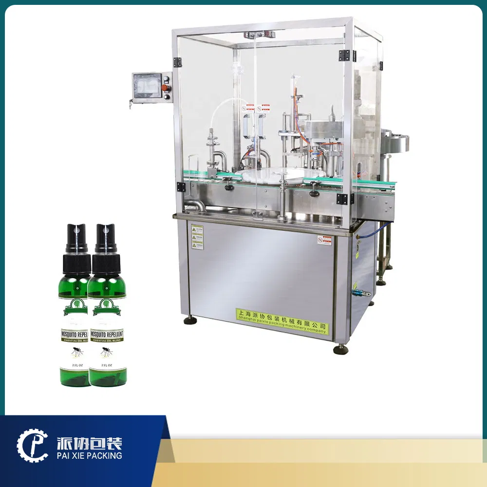 Spray Plastic Small Bottle Liquid Automatic Packaging Line Manufacturer Rotary Type Filling Capping Labeling Machine
