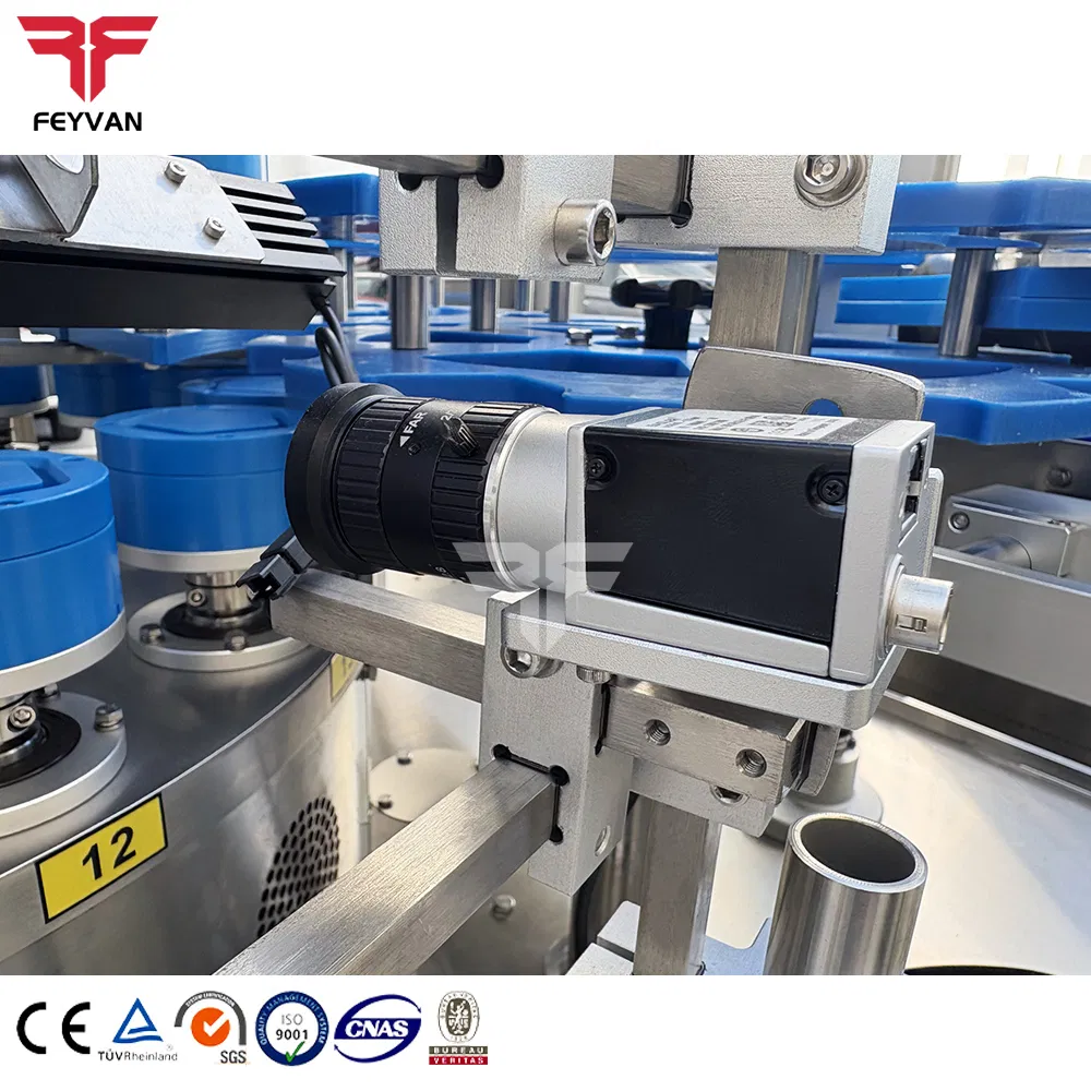Factory Automatic Cans Wine Beverage Round Bottle Rotary Self-Adhesive Labeling Machine Manufactured in China