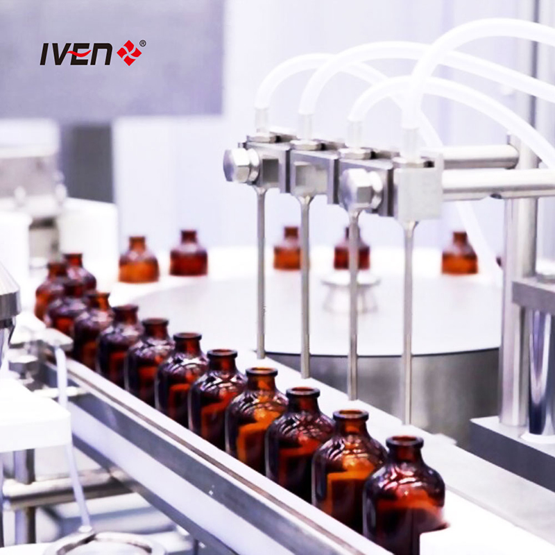 Iven Ampoule Label Printing Sticker Printer Automatic Eqipment Bottle Labeling Machine OEM