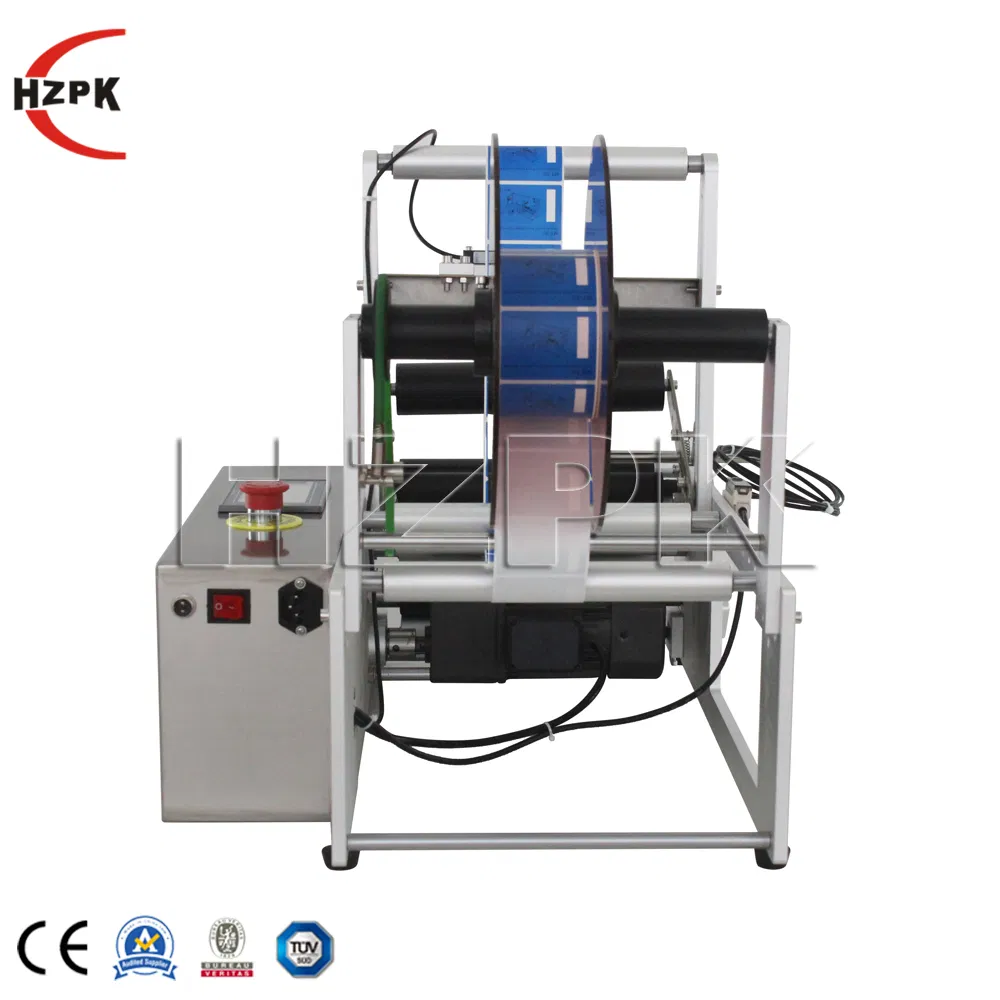 Hzpk Mt-120 Peanut Butter Water Bottle Front and Back Labeling Label Printing Machine