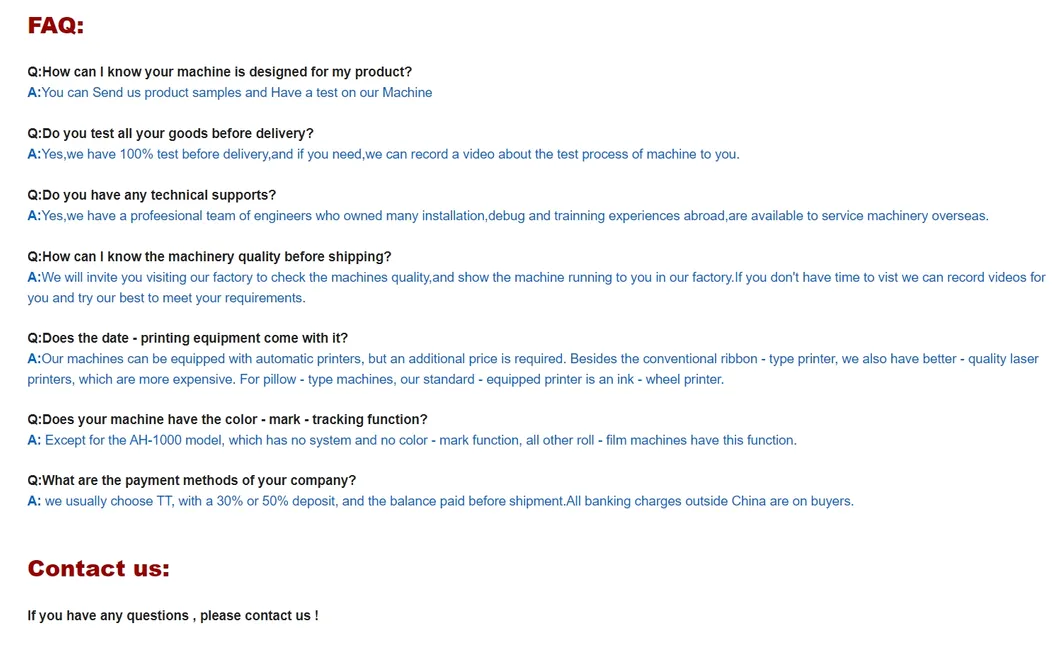 After Sales Service Support