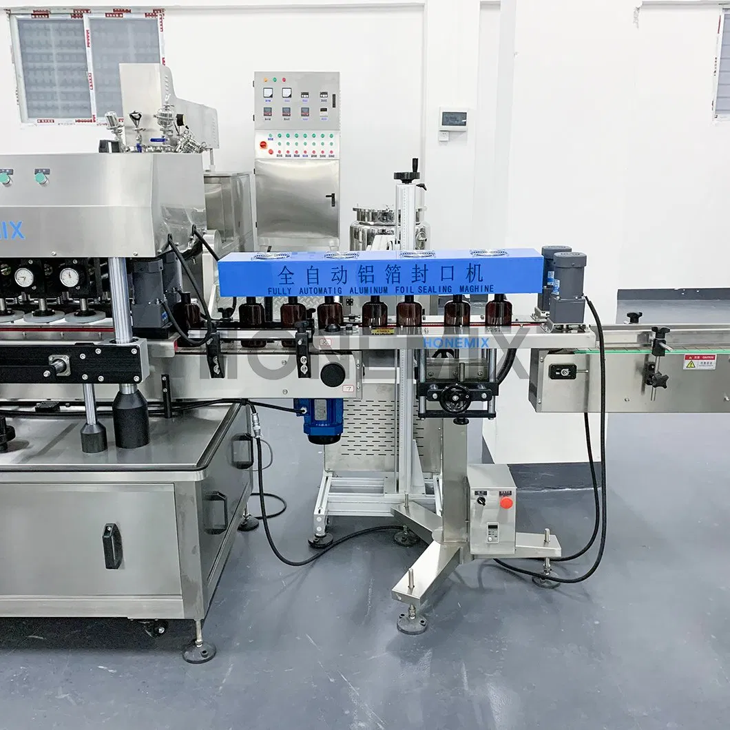 Honemix Continuous Vertical Electromagnetic Induction Sealer Machine Continuous Band Sealing Aluminum Foil Seal Packaging Machine for Plastic Glass Bottle 220V