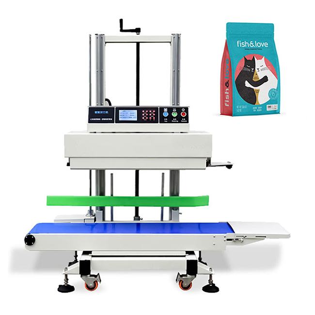 Linway Vertical 50kg Heavy Weight Continuous Band Sealer Paper Plastic Bag Heat Sealing Machine
