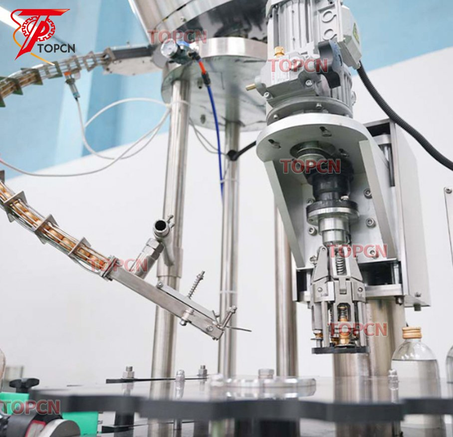 Single Head Electric Automatic Aluminum Cap Wine Glass Bottle Ropp Caps Sealing Capping Machine with Conveyor