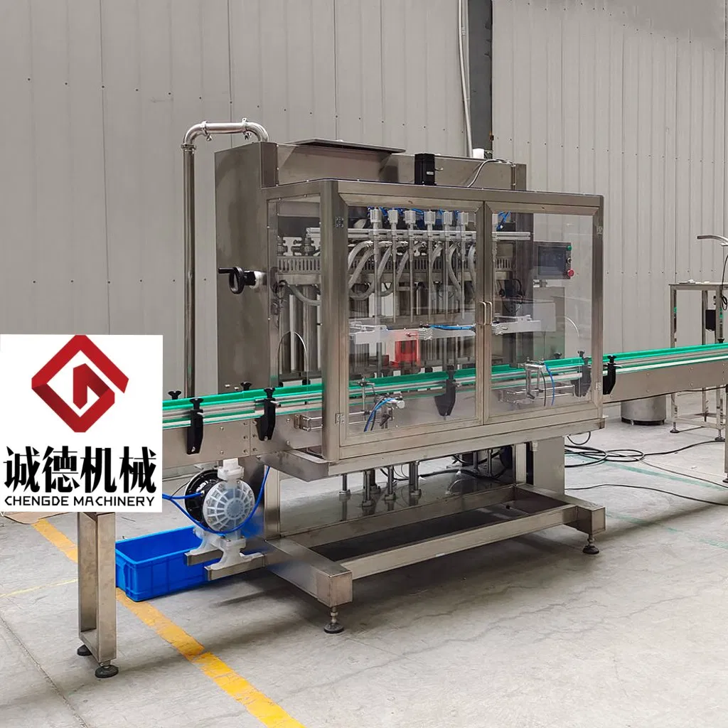 Fully Automatic Linear Filler Four Six Head Piston Paste Detergent Liquid Filling Machine for Laundry Lotion Cream Bottle