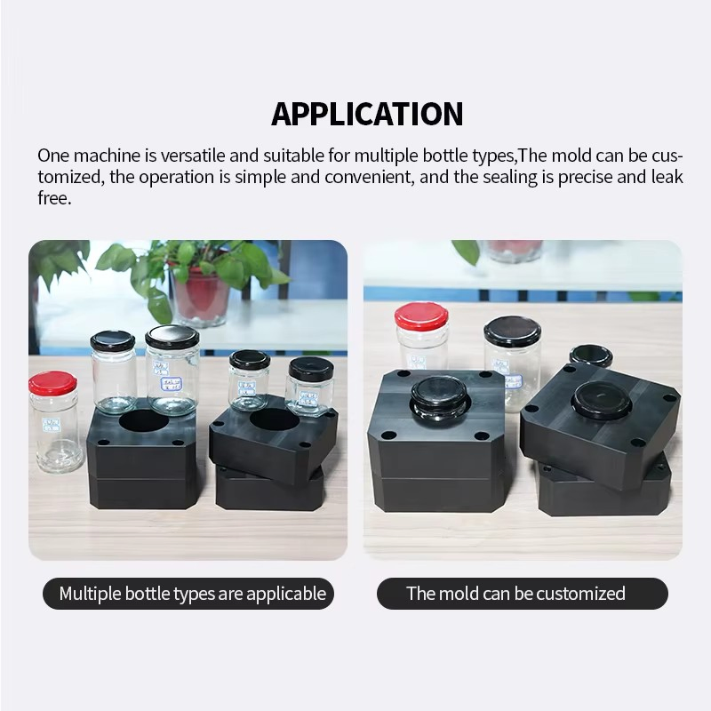 Semi-Automatic Desktop Pneumatic Glass Bottle Capper Jar Screw Vacuum Capping Machine