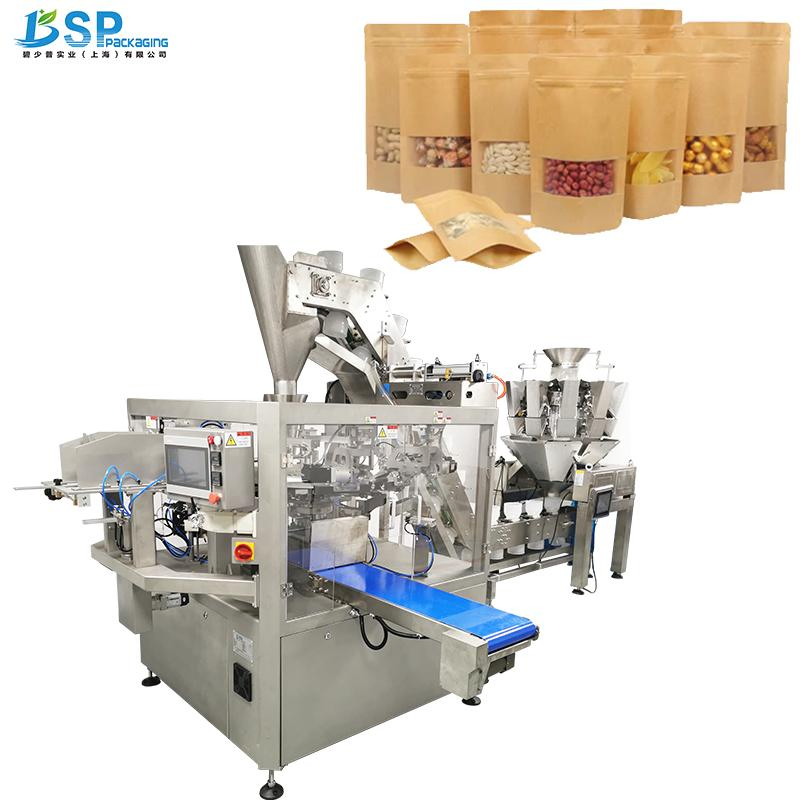 Automatic Multi-Head Weigher Premade Ziplock Bag Laundry Pods Wrapping Flow Packaging Packing Filling Sealing Machine