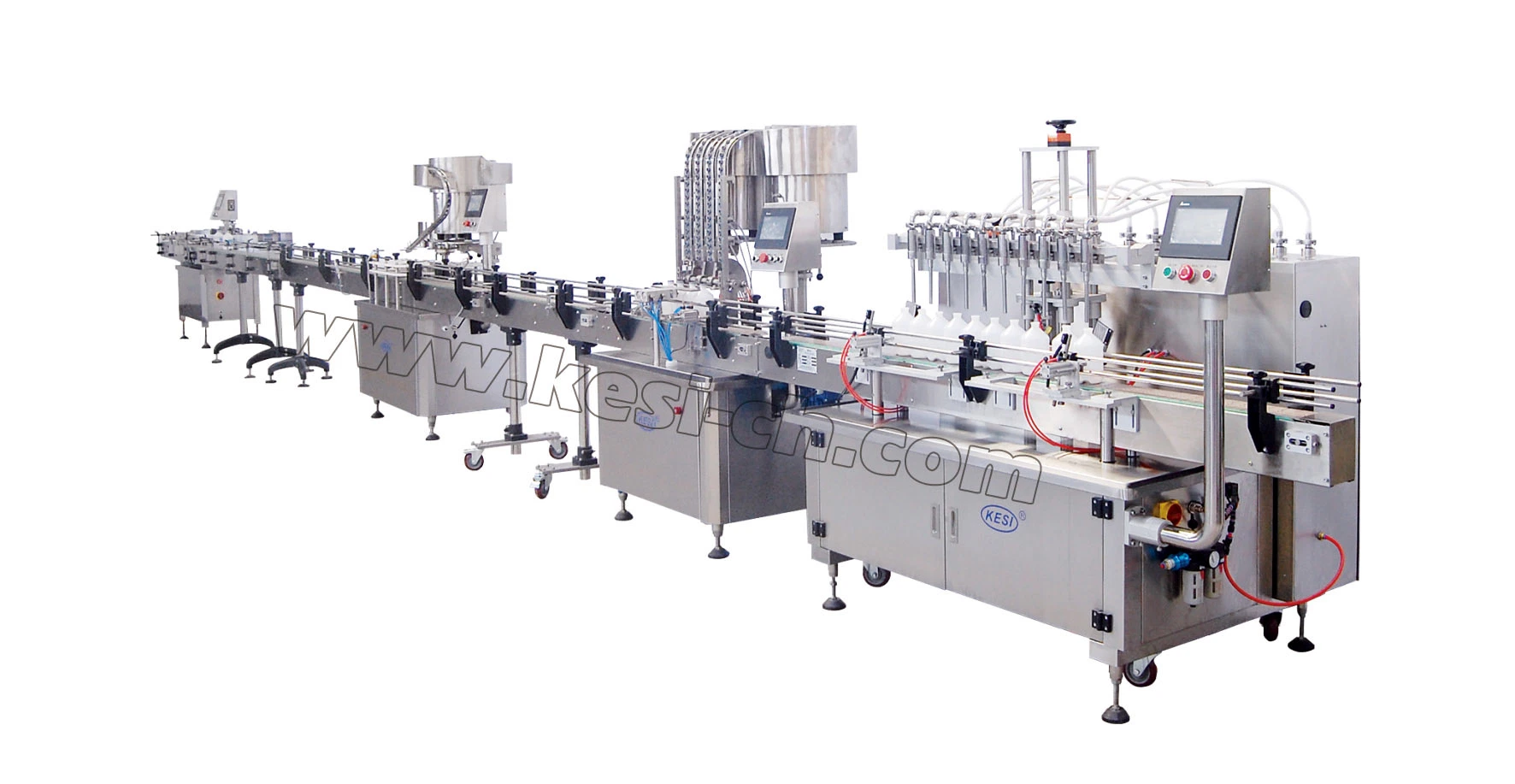 China Full Automatic Bottle Liquid Linear Piston Filling Machine (YBG)