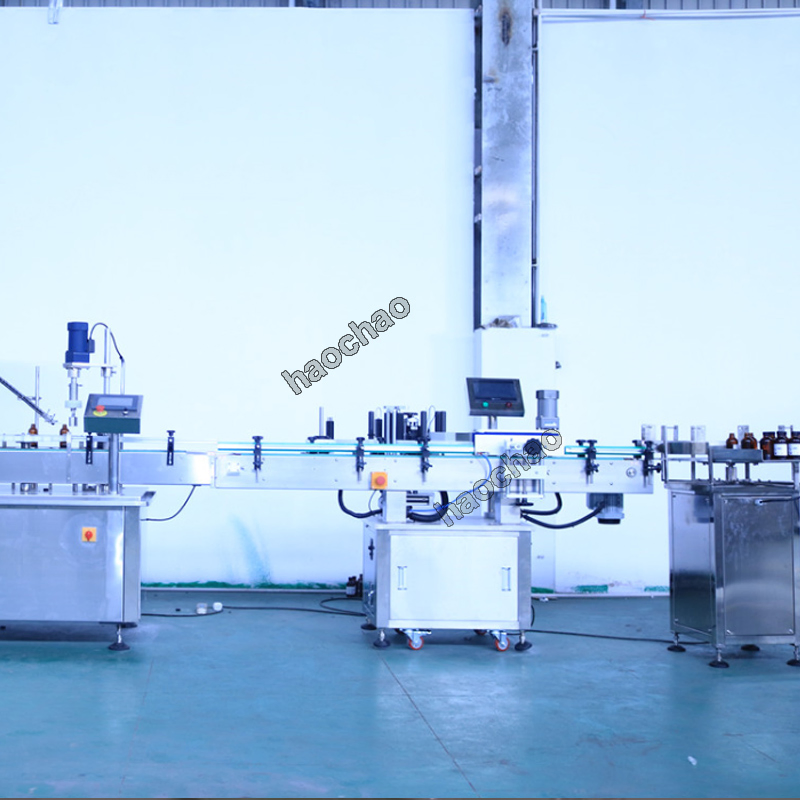 Automatic Oral Liquid Glass Pet Small Bottle Liquid Equipment Filler Syrup Filling Machine Price Cap Press Screw Capping and Labeling Production Line Machine