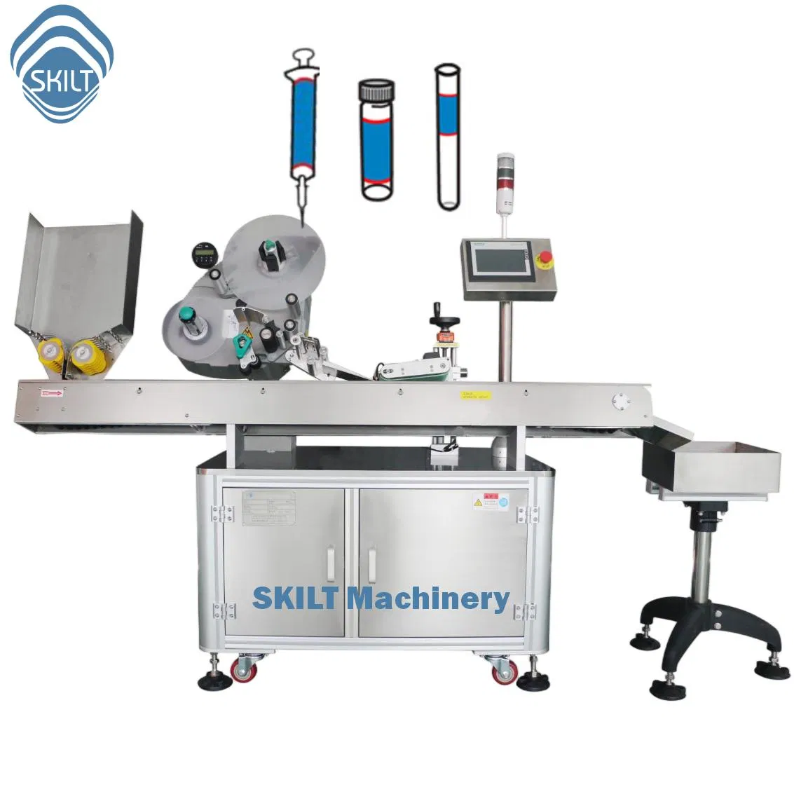 Servo Motor Ampoule Labeller and Tube Labeling Applicator System