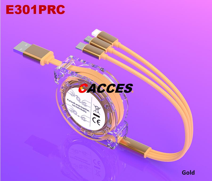 Multi Phone Cable, Retractable 3 in 1 USB Charging Cable Universal Charger with Micro USB Type C Lightening Iphon Ports for Iphon Google Pixel Tablet LG Laptops