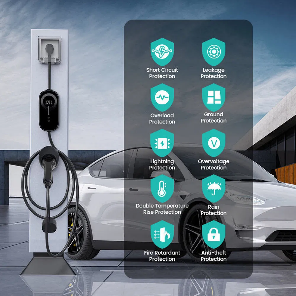 Easy Operation Moisture Proof Qd07 Portable Electric Vehicle Charger