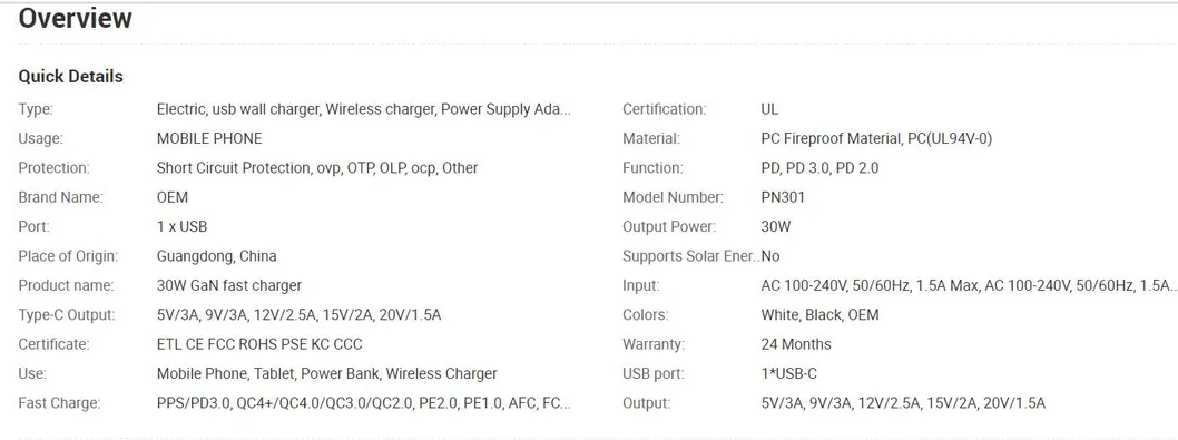 USB Charger Internal View