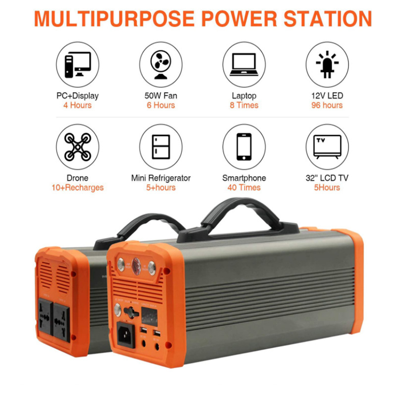 Portable Battery Solar Generator Charger Travel Powerbank Solar Power Panel Energy Emergency Storage System