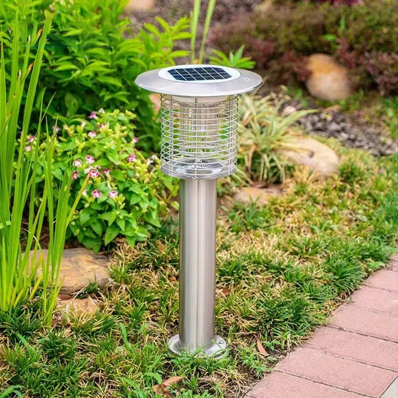 Electronic Anti-Mosquito Trap Zapper Solar Powered Mosquito Extermination Lamp Outdoor Waterproof
