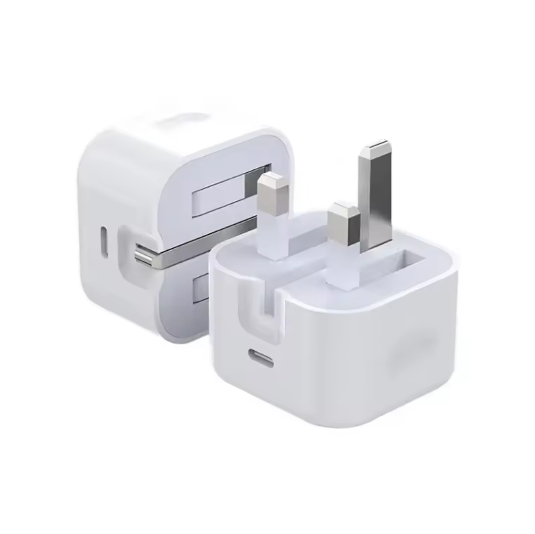 Pd 20W Foldable Power Adapter UK Us EU Plug Wall Charger with Type-C Super Fast Charging Featuring for Phone 16 17 PRO Max