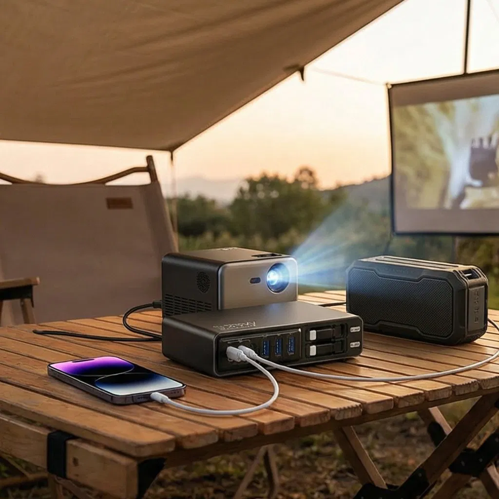 Hot Sale Portable 320W 5c+3A GaN Charger Fast Charging Station Multi-Port USB and Type C Charger