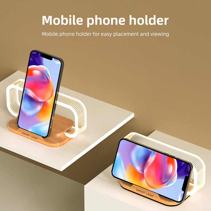 2 in 1 Modern Foldable Touch Control LED Light Lamp 15W Mobile Phone Wireless Charger for iPhone Android
