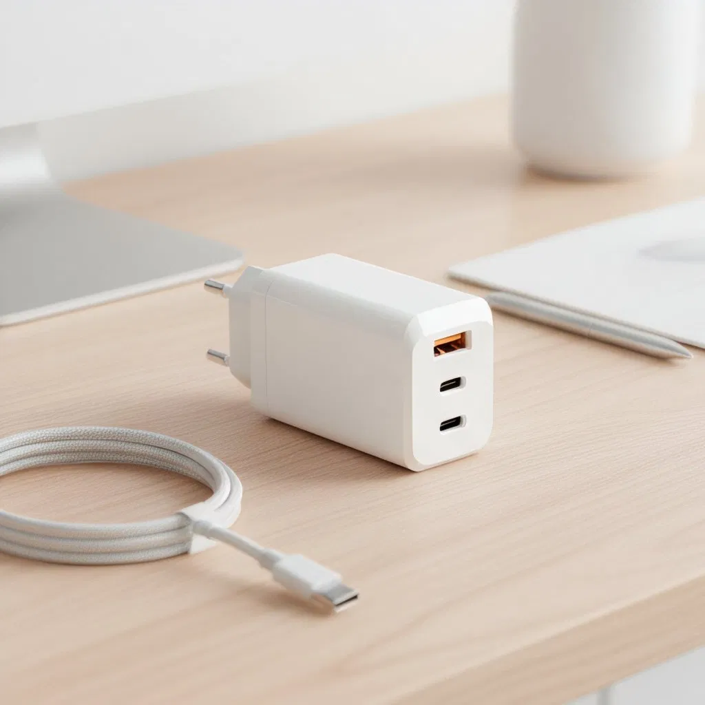 New 65W Type-C Pd Charger Mobile Charger USB-C Fast Charger &amp; QC3.0 Fast Charger Us/EU/UK Plug Charger, Portable Travel Adapter for Mobile Phone