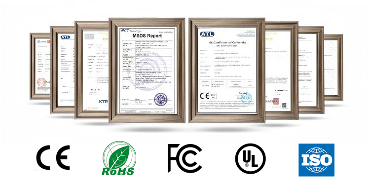 CE RoHS FCC Certificates