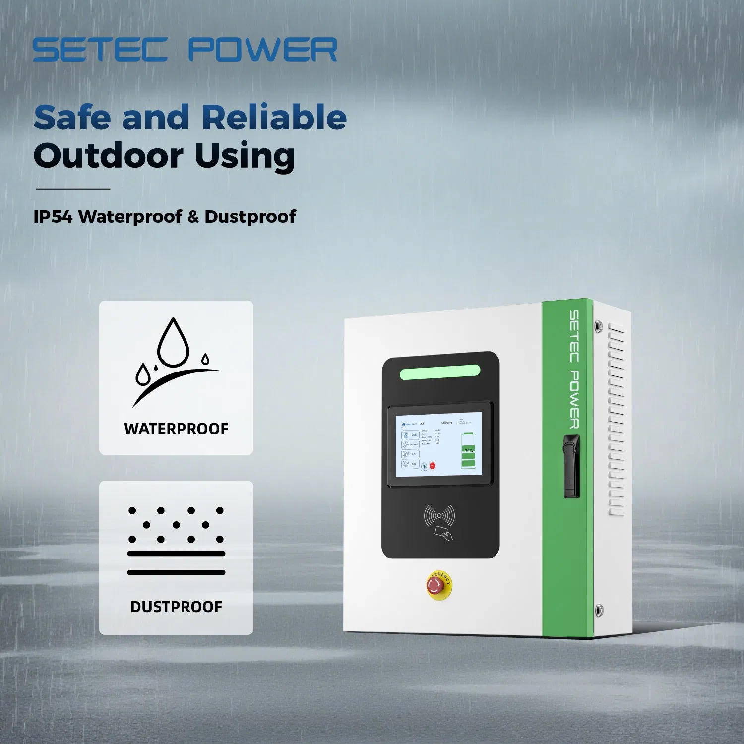 SETEC POWER 10-60kW Electric car wallbox charging station for Garage and Outdoors|Source Factory
