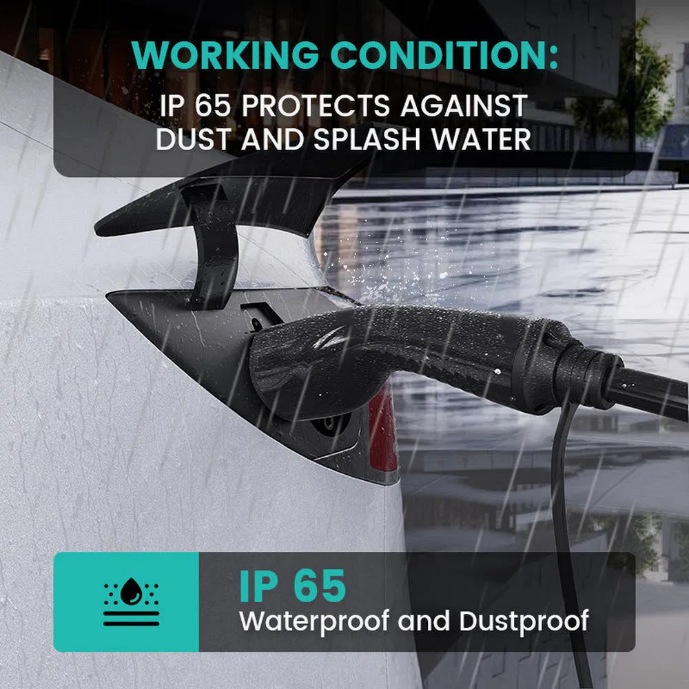 Easy Operation Moisture Proof Qd07 Portable Electric Vehicle Charger