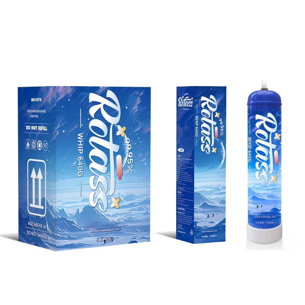 Tonghui Gas Factory Direct 0.95L N2o Canister 580g Whip Cream Chargers Rotass