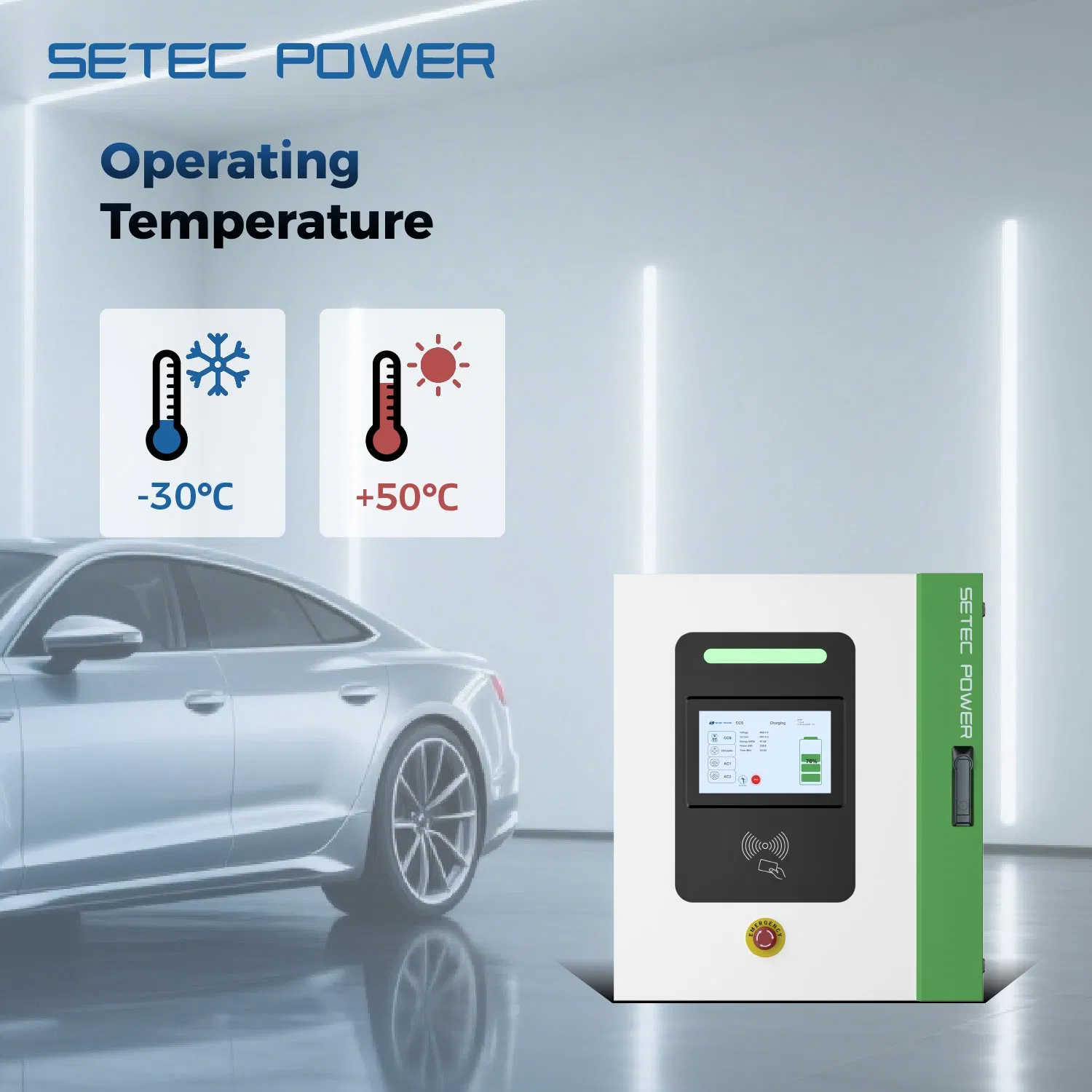 SETEC POWER 10-60kW Electric car wallbox charging station for Garage and Outdoors|Source Factory