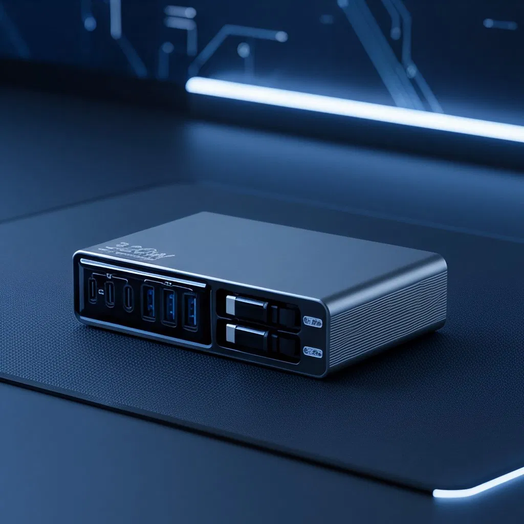 Powerful 320W GaN USB Fast Charger for Multiple Devices with Phone Tablet Laptop Universal Power Adapter